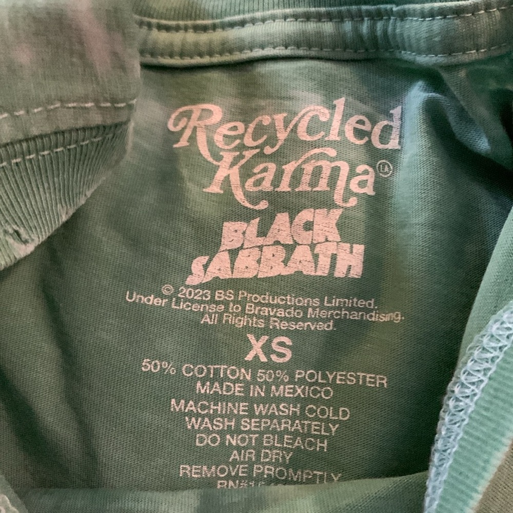 BLACK SABBATH 1978 Tour Burn Out Tee RECYCLED KARMA - Picture 6 of 7